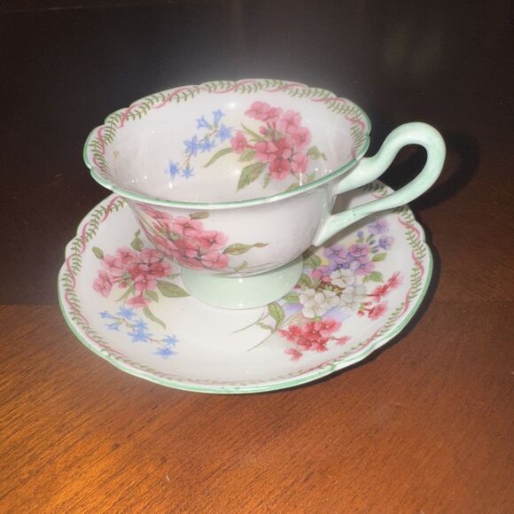 Vintage Rare Shelley China Porcelain 13512 Cup & Saucer - Picture 3 of 5